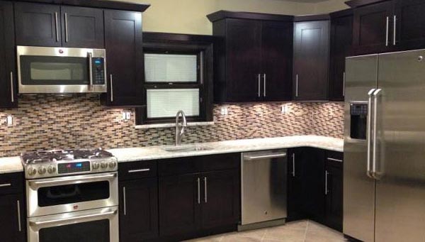 dark wood rta kitchen cabinets